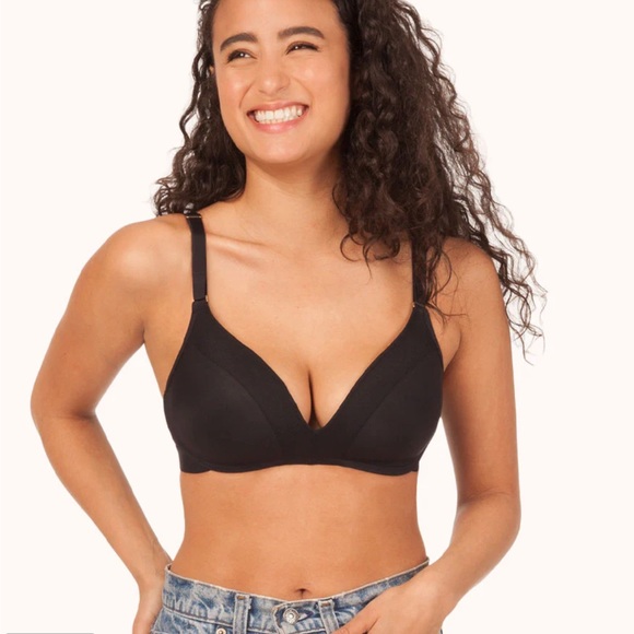 Lively No-Wire Push-Up Bra in Jet Black - size 34C - Picture 3 of 14